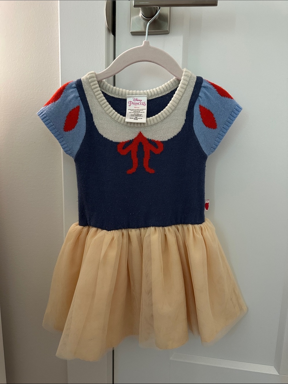 Disney Snow White Navy Blue, Light Blue, Red & Cream Tulle Skirt Casual Dress
